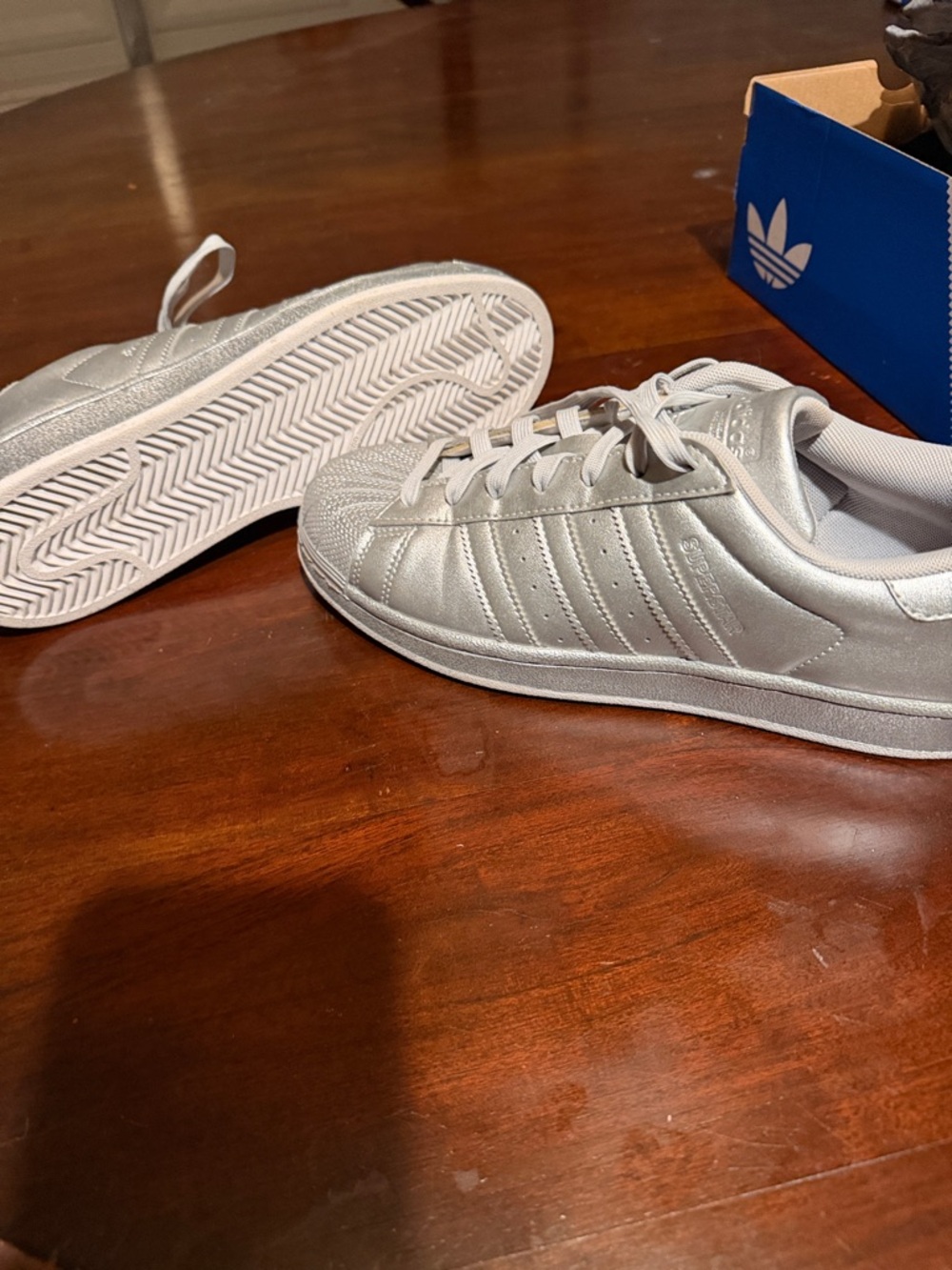 adidas Women's Silver Athletic Sneakers